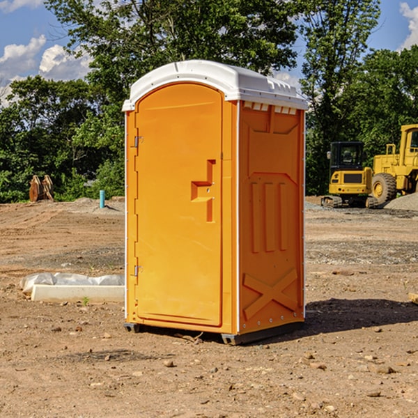 how often are the porta potties cleaned and serviced during a rental period in Wetmore Kansas